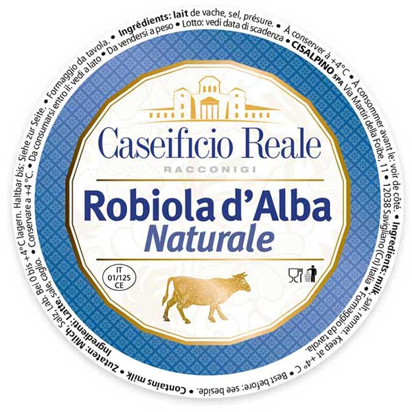 Etiqueta Robiola naturale