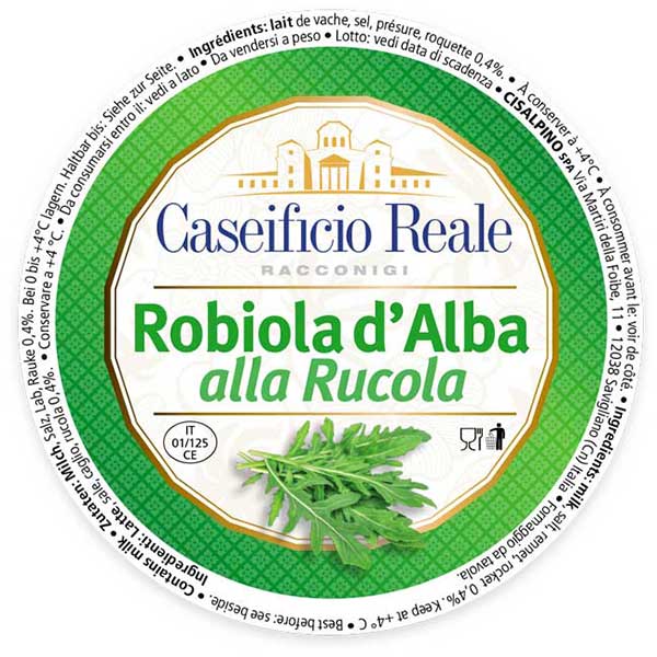 étiquette Robiola alla rucola